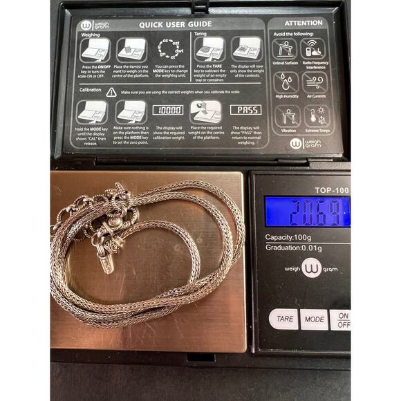 Sarda Bali sterling silver tulang naga extender 24 inch necklace - Picture 10 of 10